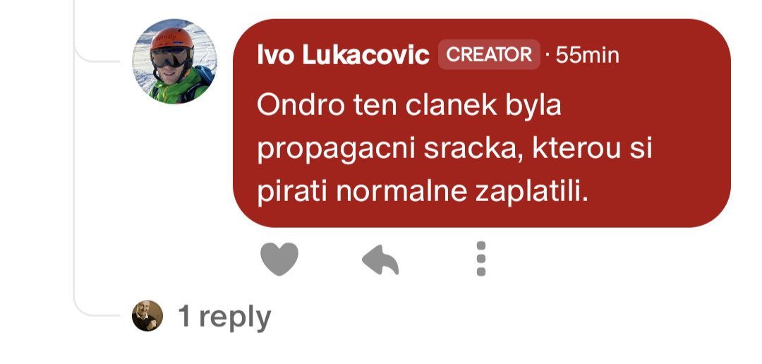 Ivo Lukačovič prohlašuje, ze článek byl zaplacený