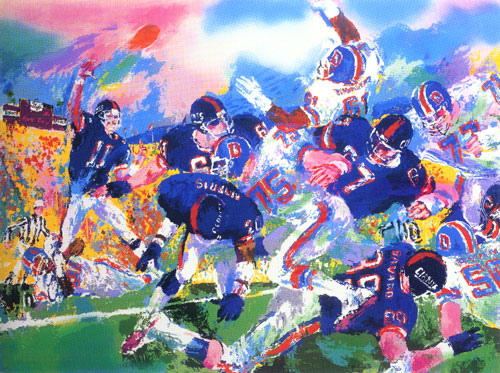 LeRoy Neiman - Giants Broncos Classic